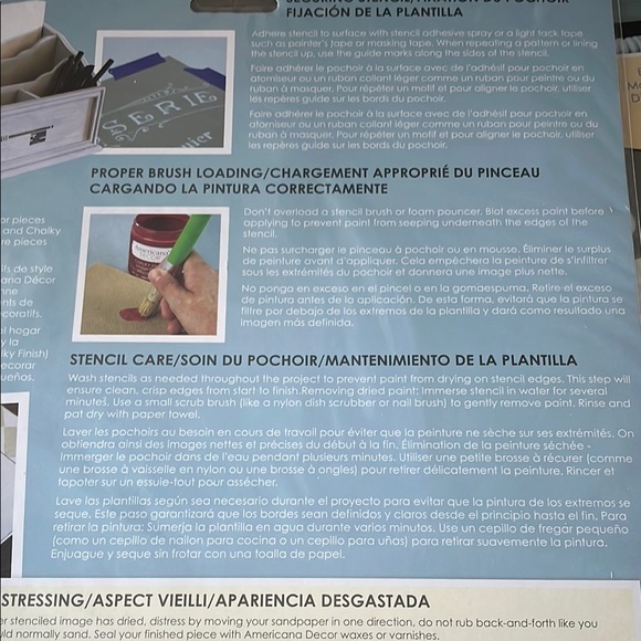 NWT Americana Decor Stencil Set France - Picture 2 of 4